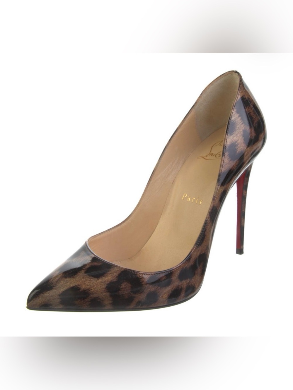 Christian Louboutin Patent Leopardino Pigalle Follies 100